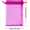 thumbnail image 2 of NAMZI 100pcs 4x6 Inches Deep Pink Organza Gift Bags with Drawstring Candy Bags Wedding Favors Bag Jewelry Pouches for Baby Shower Wedding Birthday Party Christmas, 2 of 4