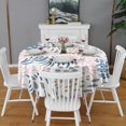 thumbnail image 2 of Multicolor Abstract Floral and Leaf Pattern Round Tablecloth 60"x60",Wrinkle Wipeable Table Cloth for Kitchen Dining Room Picnic Patio Party, 2 of 6