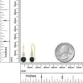 thumbnail image 3 of Gem Stone King 14K Yellow Gold Blue Sapphire and White Created Sapphire Drop Dangle Earrings for Women (2.26 Cttw, Gemstone September Birthstone, Round 6MM and 3MM), 3 of 3