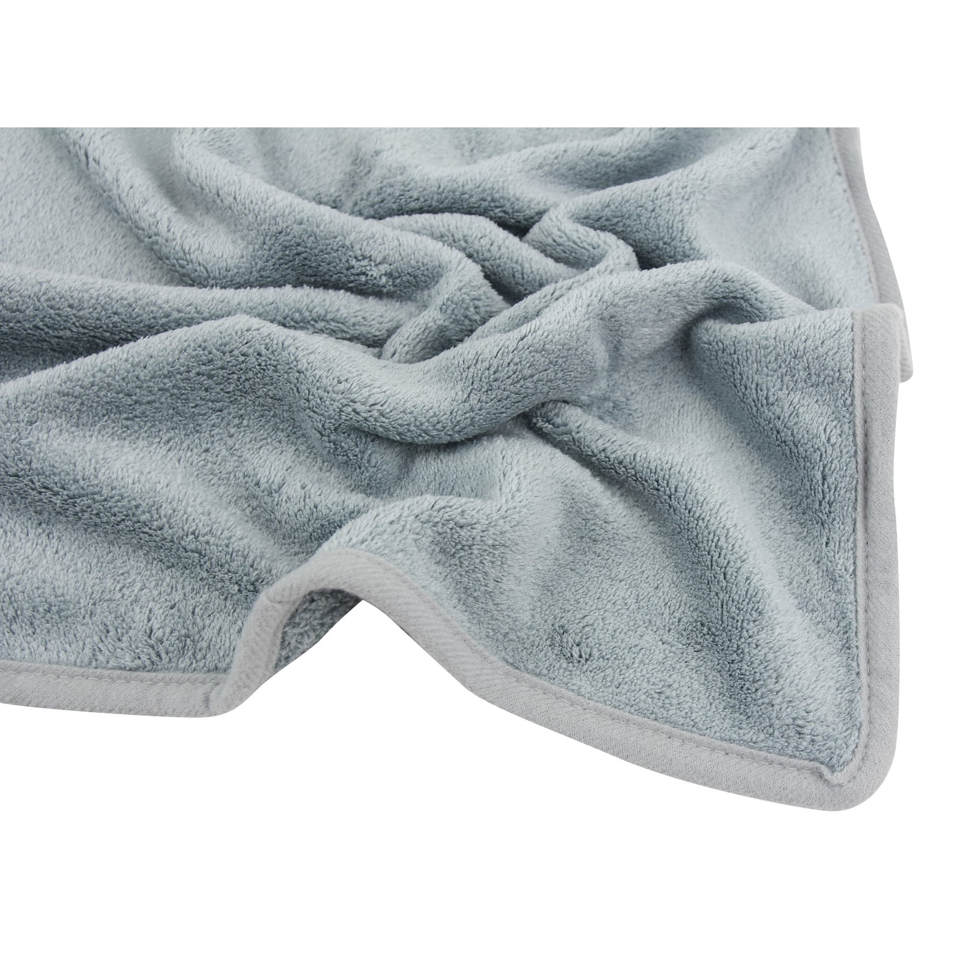 Farberware FBT-001-B-7 Sterling Blue Coral Fleece-Bath Towel - 6PC