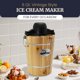 thumbnail image 3 of Máquina para hacer helado Elite Gourmet EIM916X de 5,7 L estilo vintage de madera, 3 of 7
