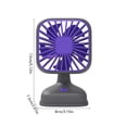 thumbnail image 4 of AuroraX Purple Desk Fans Personal Cooling USB Charging Mini Cooler Lightweight Quiet Adjustable Speeds Strong Airflow Office Table Fan, 4 of 7