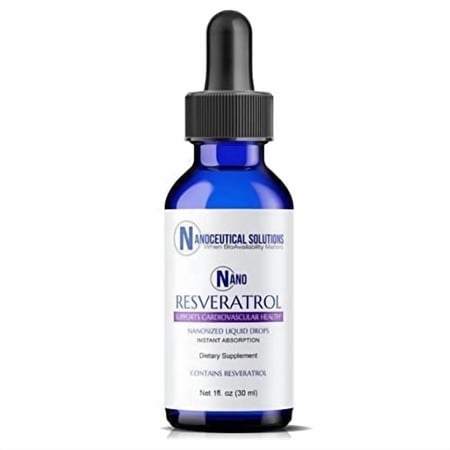 Nano Resveratrol | Concentrated Liquid Supplement for Brain & Heart Health, 8x More Absorption, 30ML