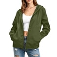 thumbnail image 2 of Rain Jacket for Women Full Zip Hooded Water Resistant Long Sleeve Outdoor Hiking Windbreaker, 2 of 9