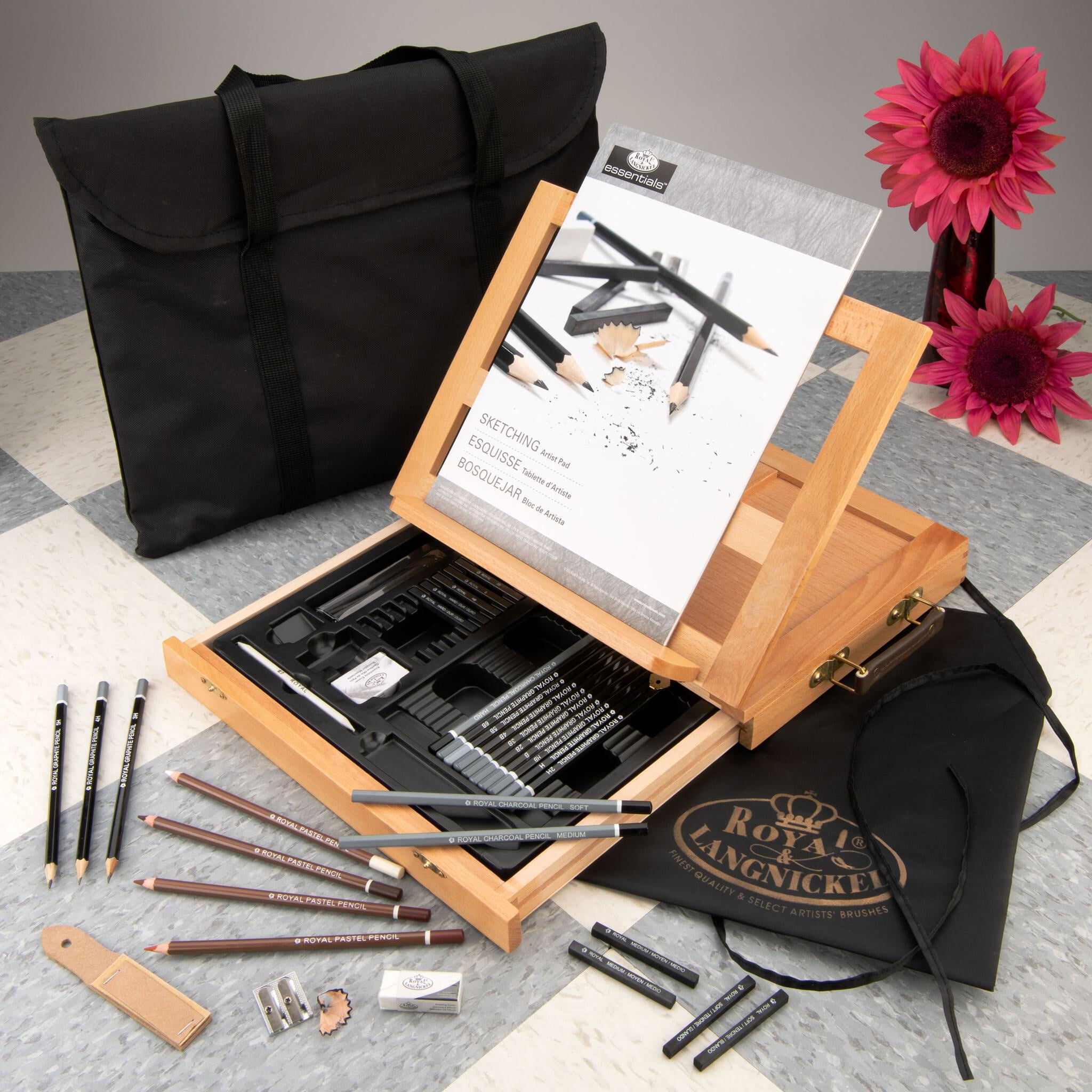 Royal Brush Sketching Easel Set with Storage Bag
