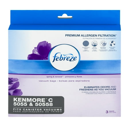 Vacuum Bags Standard Filtration - Febreze Kenmore C Vacuum Bags, 3 Pack, 21R51 with premium allergen filtration