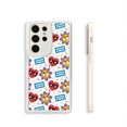 thumbnail image 1 of "Proteja su iPhone con estilo: funda para teléfono plateada mate de doble capa con diseño divertido de dibujos animados", 1 of 4