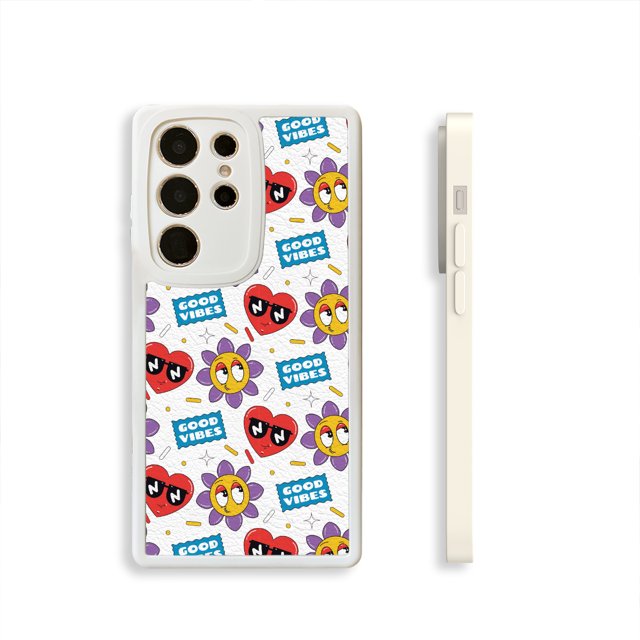 "Proteja su iPhone con estilo: funda para teléfono plateada mate de doble capa con diseño divertido de dibujos animados"