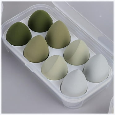 Makeup Puff 8pcs Sponge for Makeup Set Macarone Gradient Water Drop Puff Cosmestic Professional Makeup Artist Beauty Makeup Powder Puffs (Size : 8pcs Green)