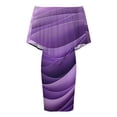 thumbnail image 4 of Vibrant Abstract Violet Textured Background Women's Off The Shoulder Ruffles Summer Wedding Guest Loose Casual Party Beach Dress, 4 of 9