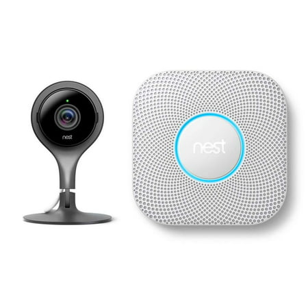 Nest Cam Indoor 1080p Security Camera with Protect Battery Smoke and Carbon Monoxide