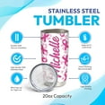 thumbnail image 2 of Breast Cancer Awareness Gifts For Women - Custom Name Stainless Steel Tumbler Coffee 20 oz - Pink Ribbon Breast Cancer Gifts For Friend, Mom On Awareness Month, Christmas, 2 of 6