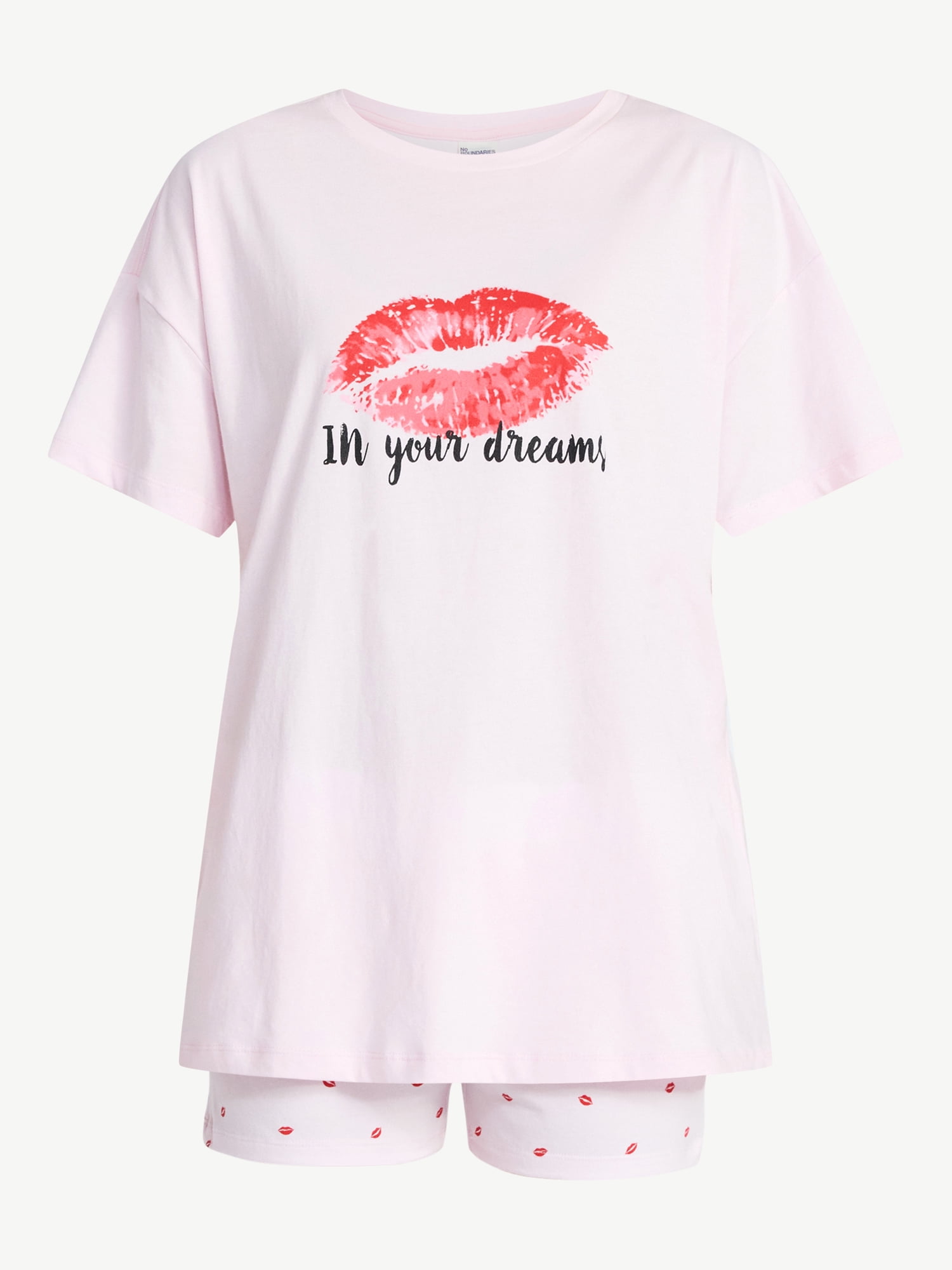 No Boundaries Sleep Graphic Tee and Cloud Core Boxers Set, 2-Piece, Women’s and Women's Plus XXS-3X