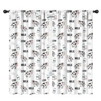 Blackout Kids Curtains,White Cow Milk Pattern Childrens Insulated Curtains Set Of 2,Bedroom Essentials,Toddler Room Decor 42x84in(106x213cm)