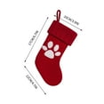 thumbnail image 3 of LanSuare Christmas Knitted Stockings with Dog Paw Prints, 7Inch Personalized Christmas Stockings, Hanging Ornaments Candy Gift Bags for Christmas Decorations, 3 of 7