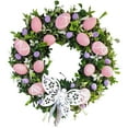 thumbnail image 6 of Wreath Easter Decorations, 25cm Easter Hanging Ornaments - Easter Bunny Wreath Acrylic Wreath Indoor Outdoor Easter Hanging Ornaments Home Front Door Party Decorations, 6 of 7
