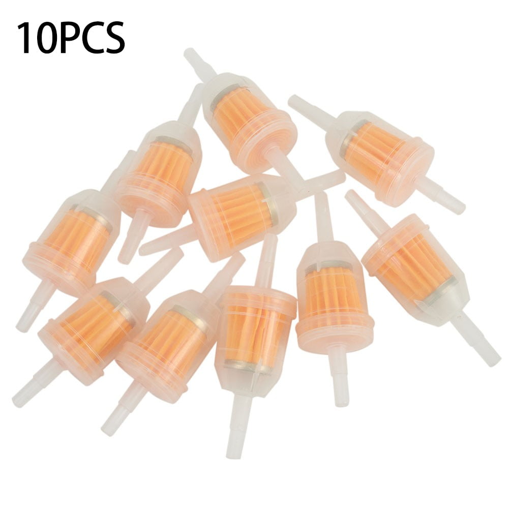 10PCS Motor Inline Gas Oil Fuel Filter Small Engine For 1/4inch 5/16inch Line