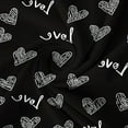 thumbnail image 7 of Lorytime Women Night Dresses Gowns Knee Length Long Sleeve Nightgowns V Neck Love Letter Heart Print Sleepshirts Pajamas Dress Sleepdress Comfy Soft Lounge Nightdress Black S, 7 of 7