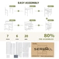 thumbnail image 3 of SERWALL Potting Bench Outdoor Potting Table with Sink, HDPE Material All Weather Use- White, 3 of 8