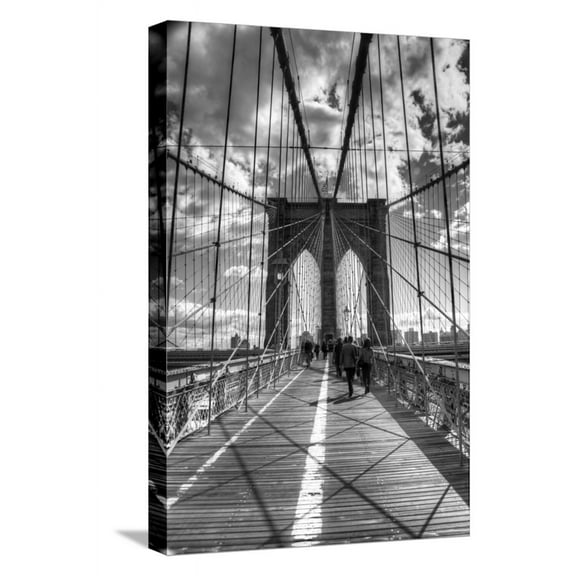 Art.com Brooklyn Bridge Stretched Canvas Print Wall Art by Chris Bliss, 12" x 18"