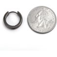 thumbnail image 4 of Pair Stainless Steel Bevel Edge Hoop Huggie Men Earrings Black Gold Silver 16mm, 4 of 5