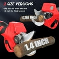thumbnail image 4 of Electric Pruning Shears, 1.4" Cutting Diameter Cordless Power Pruner with LCD Display, Brushless Motor Pruning Shears with 2 Rechargeable 21V 4000mAh Battery for Garden Tree Pruner Branch, 4 of 13