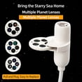 thumbnail image 4 of Ocean Projector Light - Fantasy Starry Sky Projector Galaxy Night Light with 5 Projection Patterns, USB Powered LED Starry Sky Lamp, 360 Degree Flexible Gooseneck Design, Bedroom Ceiling Decor, Mood, 4 of 9