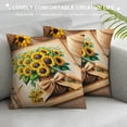 thumbnail image 3 of Orinice Hopyeer Vintage Fall Outdoor Floral Sunflowers Blooming Throw Pillow Covers Autumn Harvest Plants Flowers Retro Buffalo Pillowcase Cotton Linen Home Decor Cushion Case  White, 3 of 5