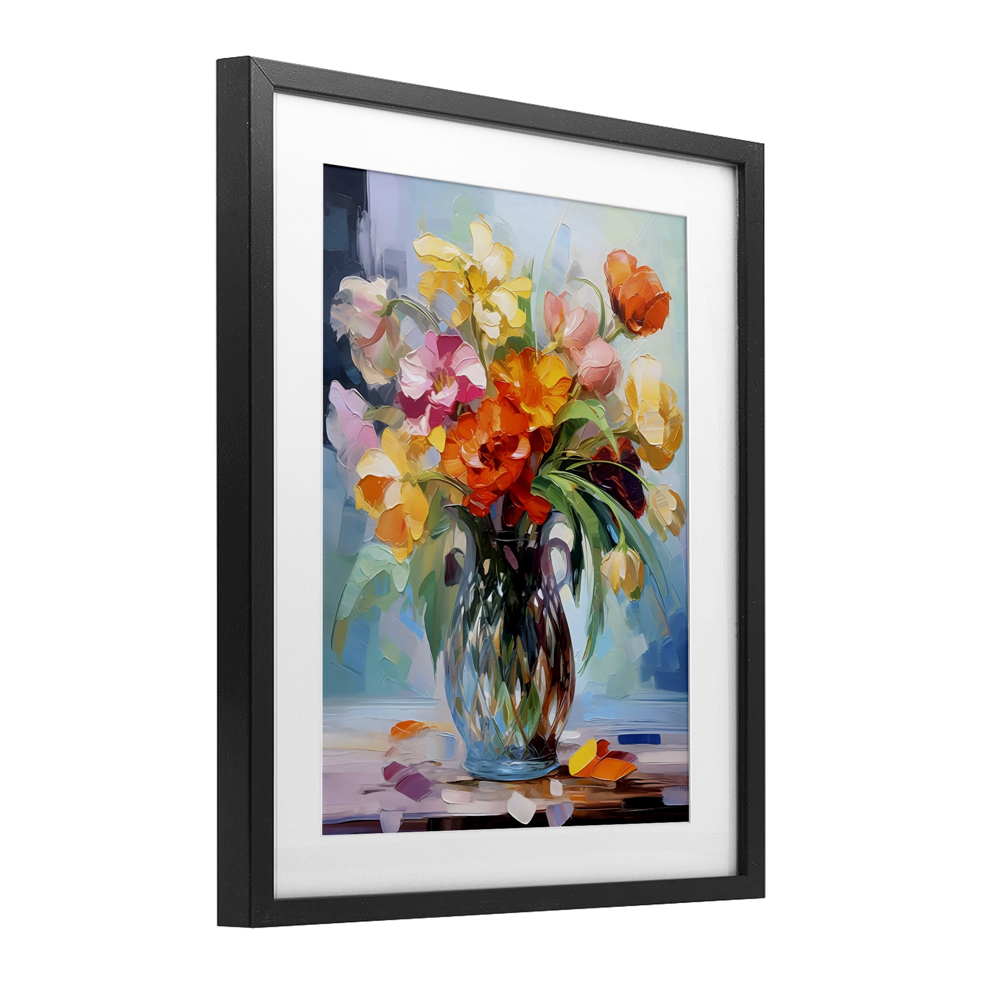 Stupell Industries Dreamy Bouquet of Vibrant Blooms Black Framed Print Under Glass, design by Creative Studio