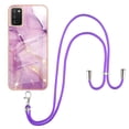 thumbnail image 2 of Allytech Galaxy A03S Case, Marble Serious TPU Shockproof Detachable Lanyard Heavy Duty Protection Shock-Absorbing Ultra Thin Lightweight Case Cover for Samsung Galaxy A03S, Lightpurple, 2 of 4