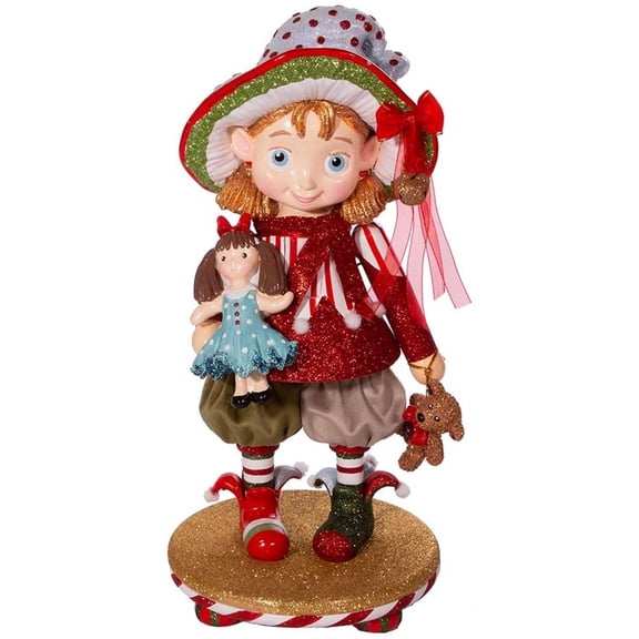 Kurt Adler Hollywood Nutcracker Collection, Elf Girl Nutcracker, 15" - Free-Standing Collectible Holiday Decoration