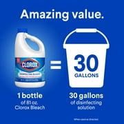 Clorox Disinfecting Liquid Bleach Cleaner, Regular Scent, 81 fl oz