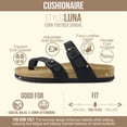 thumbnail image 5 of Cushionaire Luna Cork Footbed Sandals for Women – Comfortable Slip-On Women's Shoes with Genuine Suede Footbed & Arch Support | Slides for Women, 5 of 12