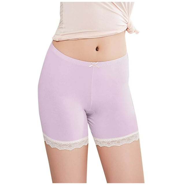 Lolmot Briefs for Girls, Girls Solid Color Four Cornered Pants Breathable Flat Corner Pants Shorts Leggings