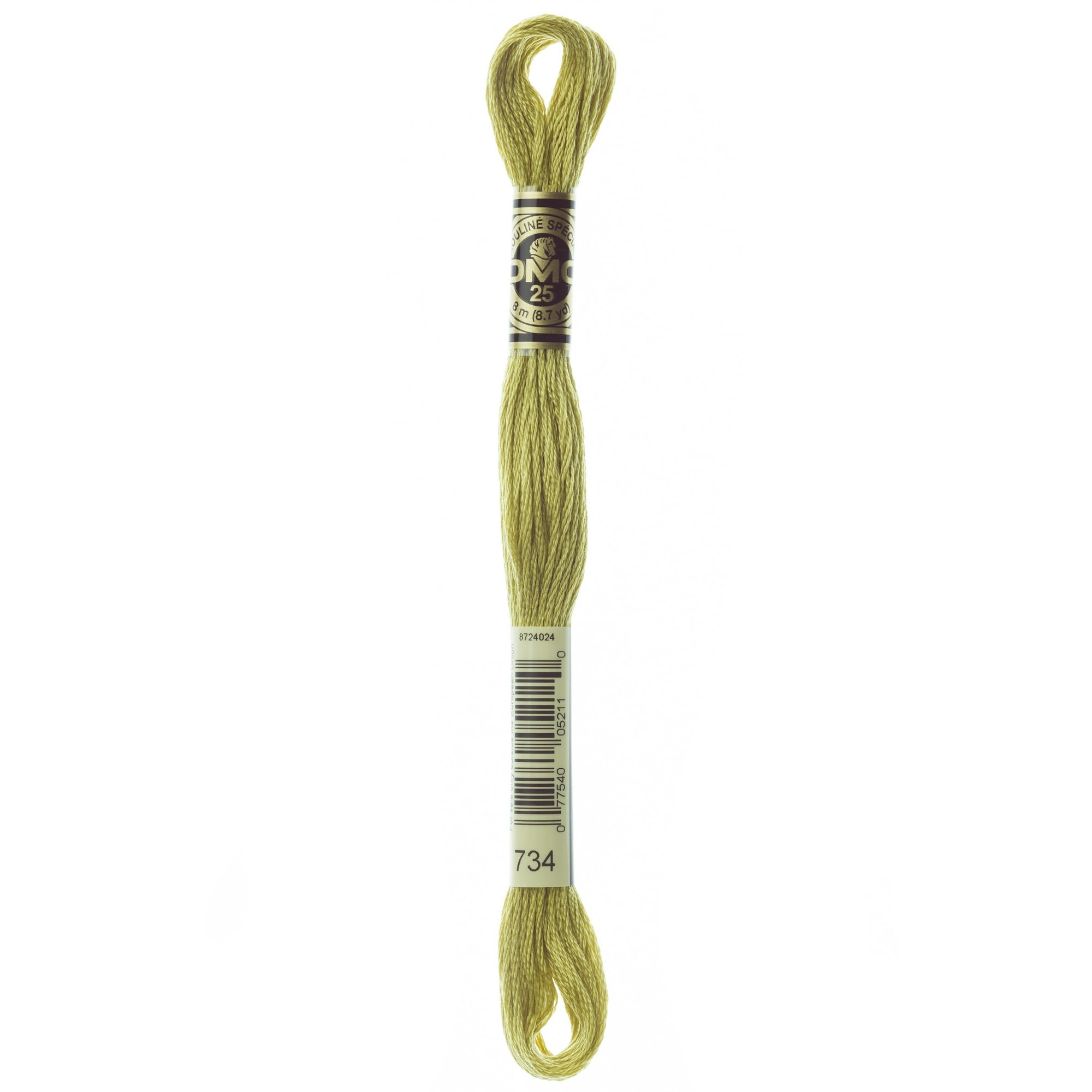 DMC Broderie Coton 6 Brins 8.7yd Vert Olive Clair Walmart