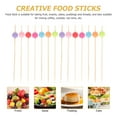 thumbnail image 4 of 100 Pcs Wood Skewers for Kabobs Party Decorations Disposable Fruit Stick Appetizer, 4 of 6