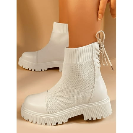 

Minimalist Slip On Knit Boots Women‘s Footwear