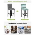 thumbnail image 3 of Turquoise Boho Flowers Bar Stool Covers Set of 2, Modern Luxurious Geometric Floral Stretch Washable Bar Chair Covers with Backs, Removable Pub Counter Height Chair Cover for Kitchen Dining Room Cafe, 3 of 7