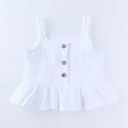 thumbnail image 4 of XIYNBAOK Girls Clothing Set Size 8 6 Year Old Girl Outfits Girls 4t Outfits Preppy Shirt and Golf Shorts Baby Girl 9-12 Months Clothes, White 3-6 Months, 4 of 8