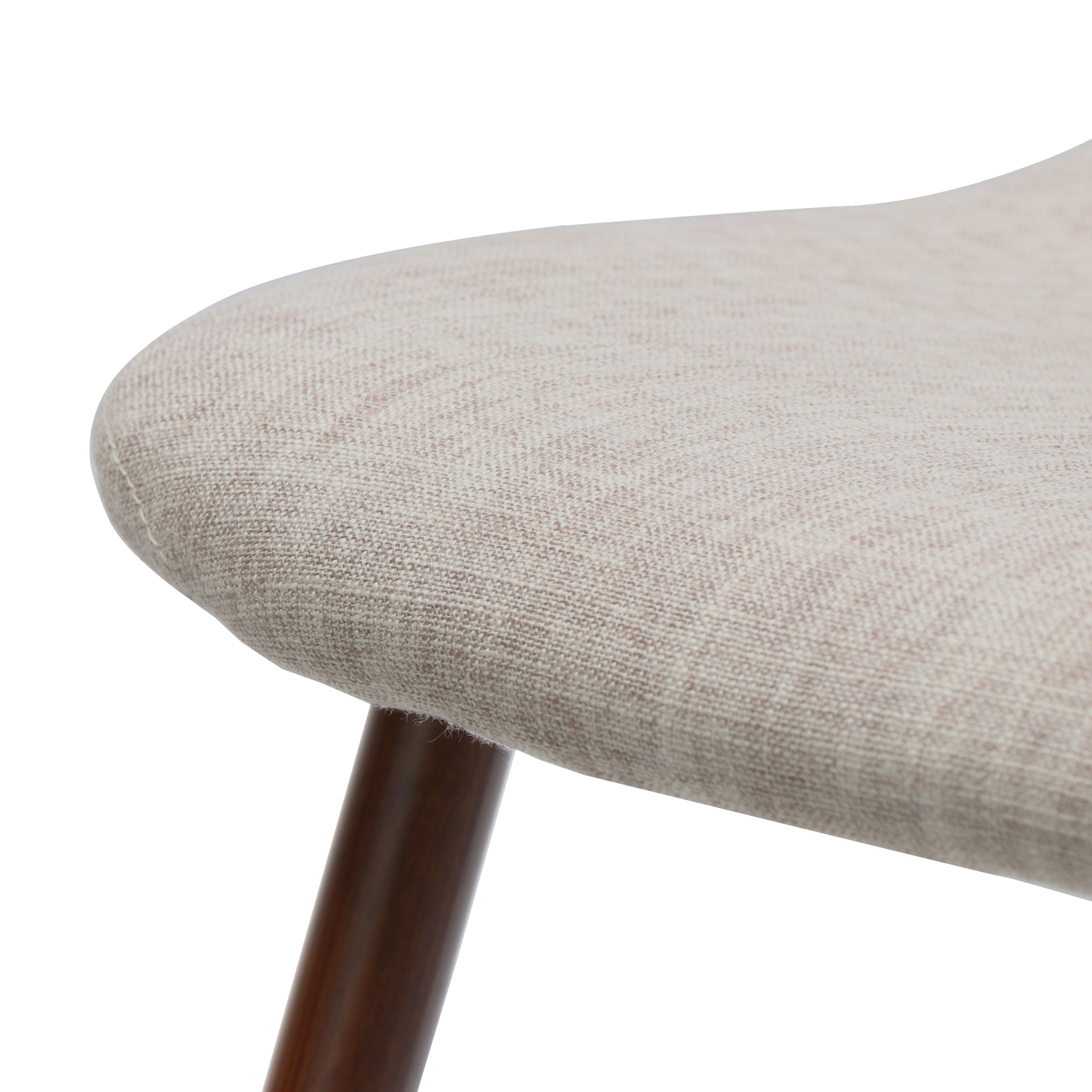 Noble House Samir Indoor Mid Century Fabric Dining Chairs, Set of 2, Wheat