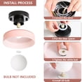 thumbnail image 6 of Mid-Century Modern Semi Flush Mount Ceiling Light, Kitchen Ceiling Light Fixture with Glass Shade,Vintage Close to Ceiling Lamp for Entryway Hallway Bathroom, 6 of 11