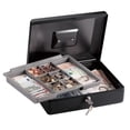 thumbnail image 2 of SentrySafe CB-12 Cash Box with Money Tray,  0.21 cu. ft, Black, 2 of 6