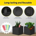 thumbnail image 5 of iPower 5 Pack 10 Gallon Square Grow Bags Thick Fabric Planting Pots -Black, 5 of 7