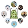 thumbnail image 6 of Zufioo Avocado color cute animals Sports Cinch Sack Gym String Bags Machine Washable Heavy Duty String Backpack for Men Women-Medium, 6 of 6