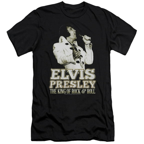 Elvis Presley Golden Adult 30/1 T-Shirt Black