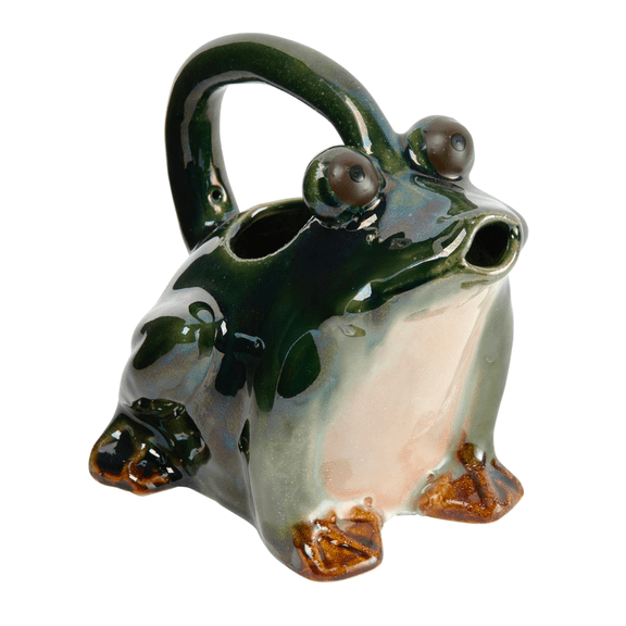 Creative Co-op Stoneware Frog Watering Pitcher