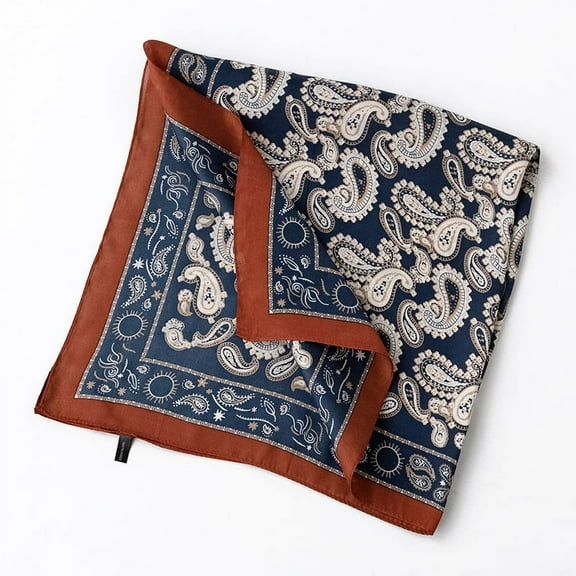 Zhuge Fashion Small Neck Scarf Silk Feeling Head Scarves Satin Square Bandanas Mother Day Gift for Women 27.5*27.5inch （Blue Green）