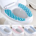 thumbnail image 1 of 2PCS Toilet Cover Seat Cushion Household Accessories Adult Plush Self-adhesive Warm Pad Convenience Home Supplies Pink, 1 of 10