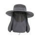 thumbnail image 4 of Sombrero plegable para el sol al aire libre, sombrero de pescador portátil para acampar, escalar y viajar. Gris oscuro, 4 of 9