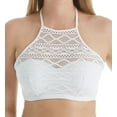 thumbnail image 3 of Freya Sundance Crochet Padded Underwire High-Neck Crop Top Bikini (3973),34FF,Black, 3 of 4